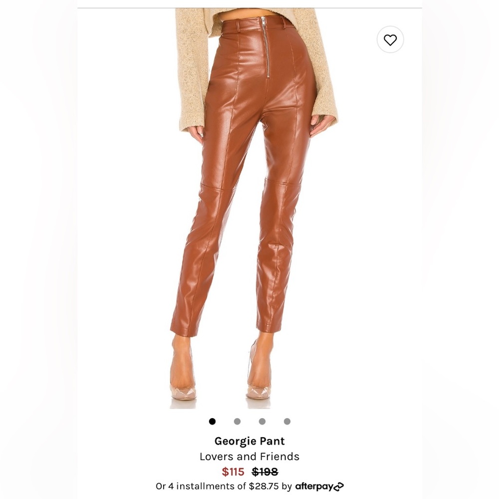 Lovers & Friends brown leather pants. Never worn with tags on!